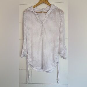 Billabong Textured White Swimsuit Cover Up Size S